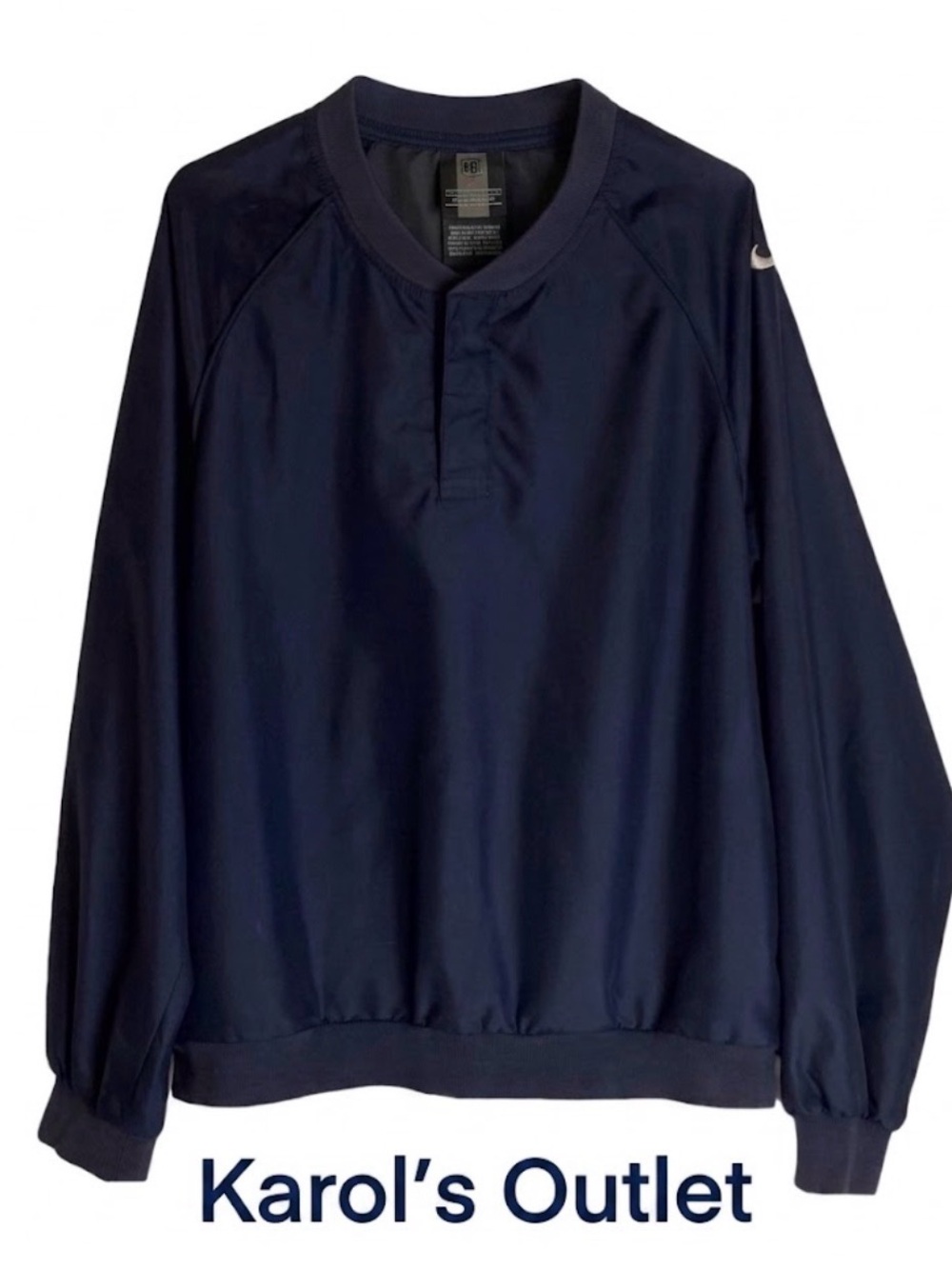NIKE Golf Lined Pullover Windbreaker Rain Jacket, Men’s Medium, Navy Blue